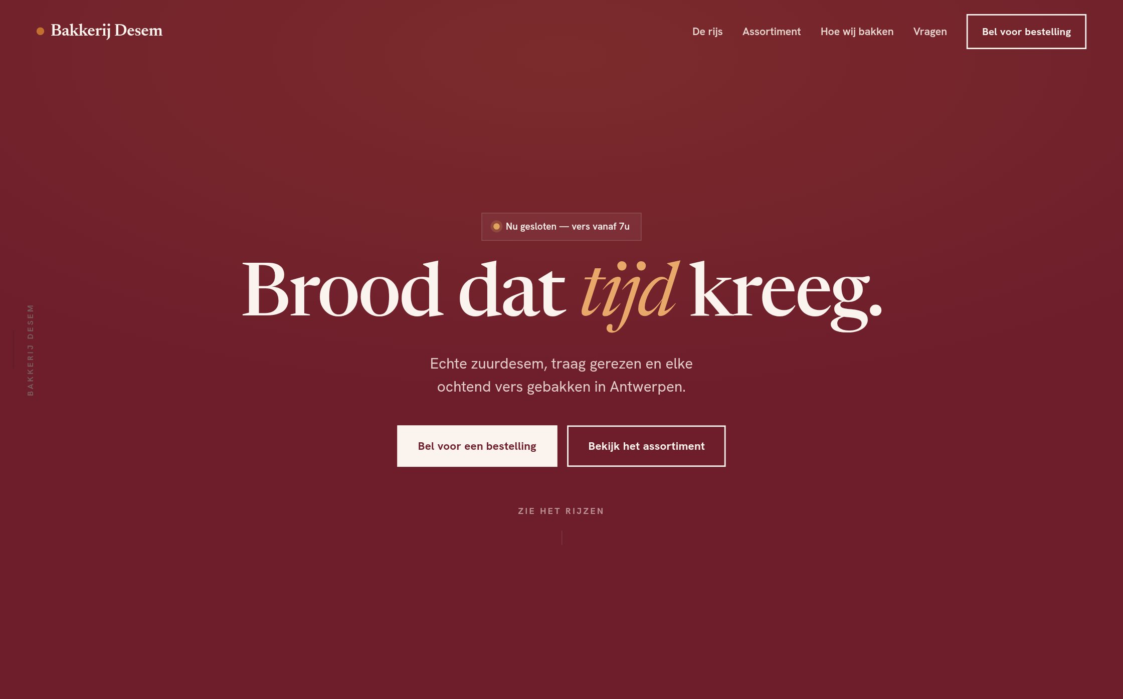 Website voor bakkers