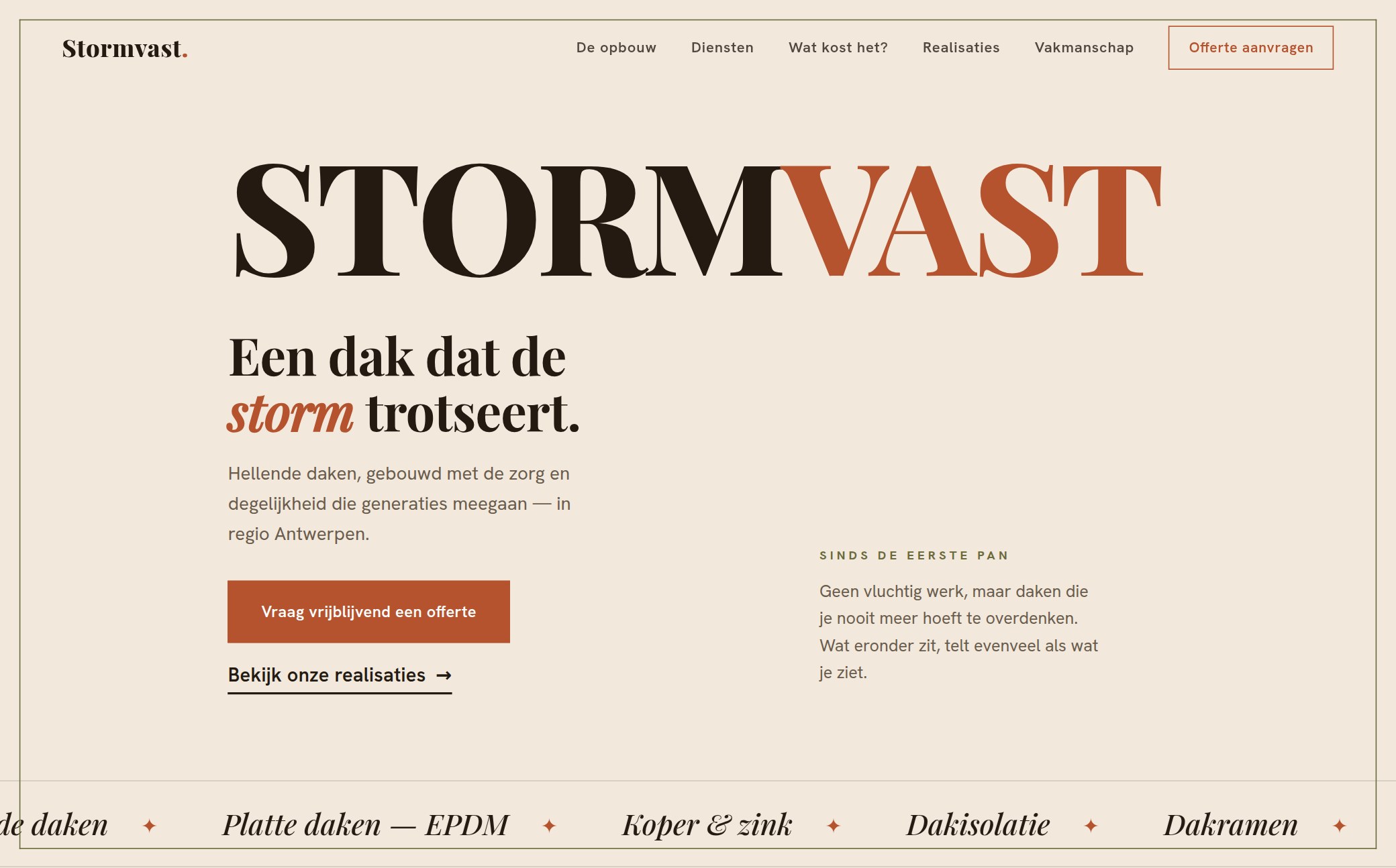 Website voor dakwerkers