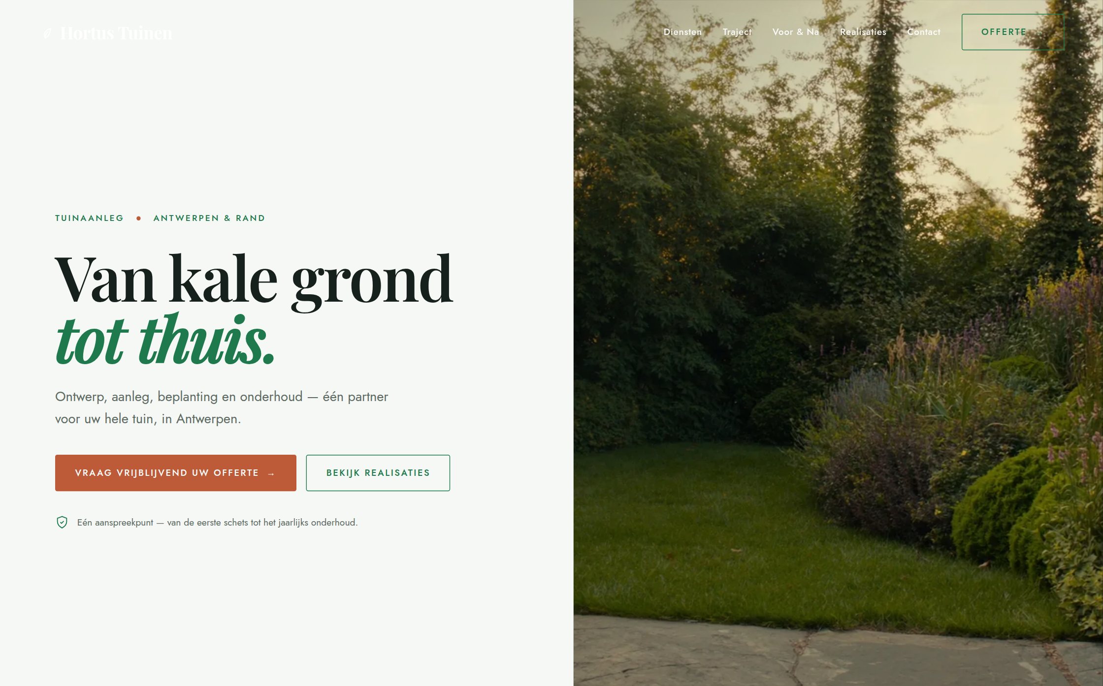 Website voor tuinaannemers