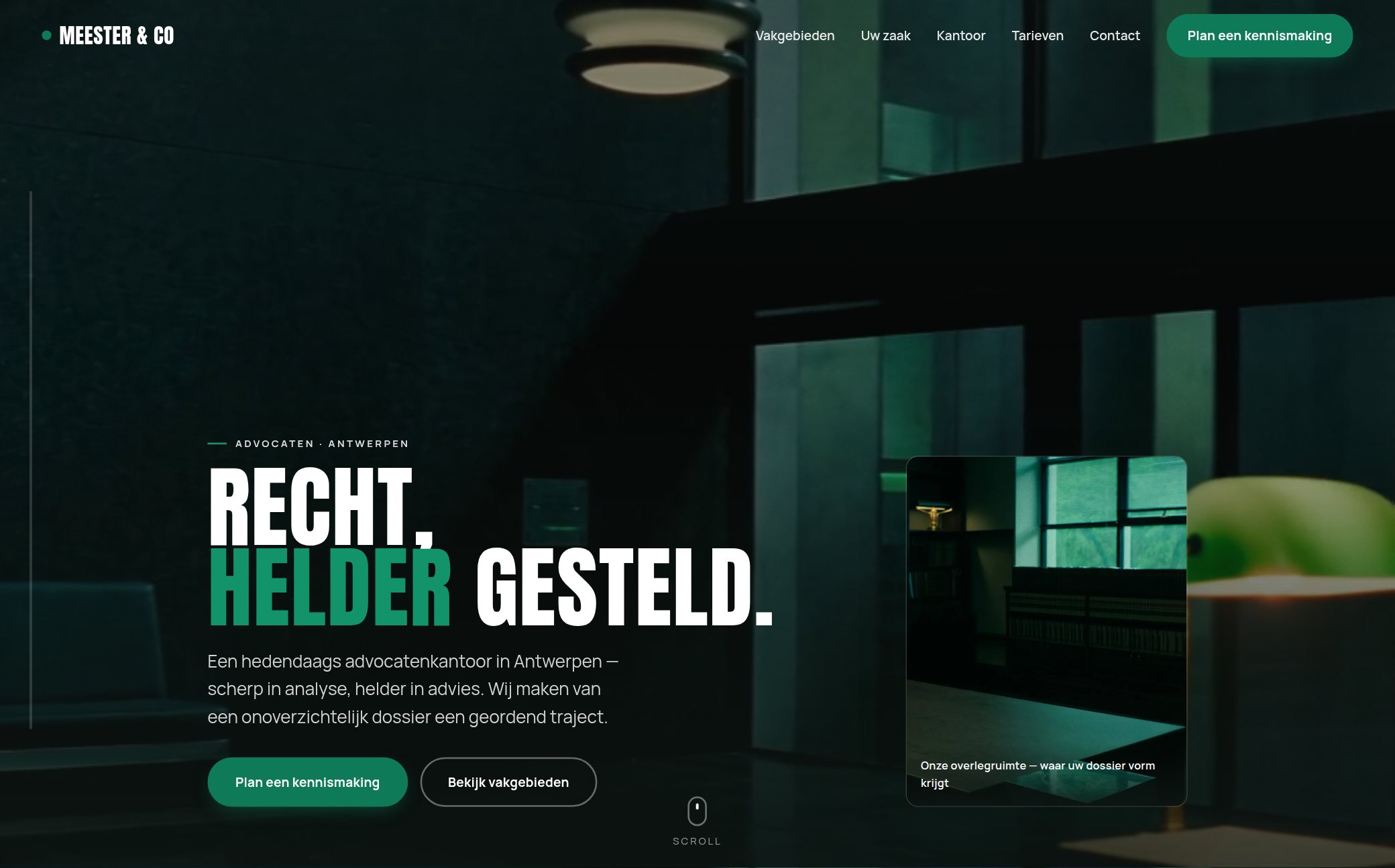 Voorbeeldwebsite voor een advocaat — Meester & Co