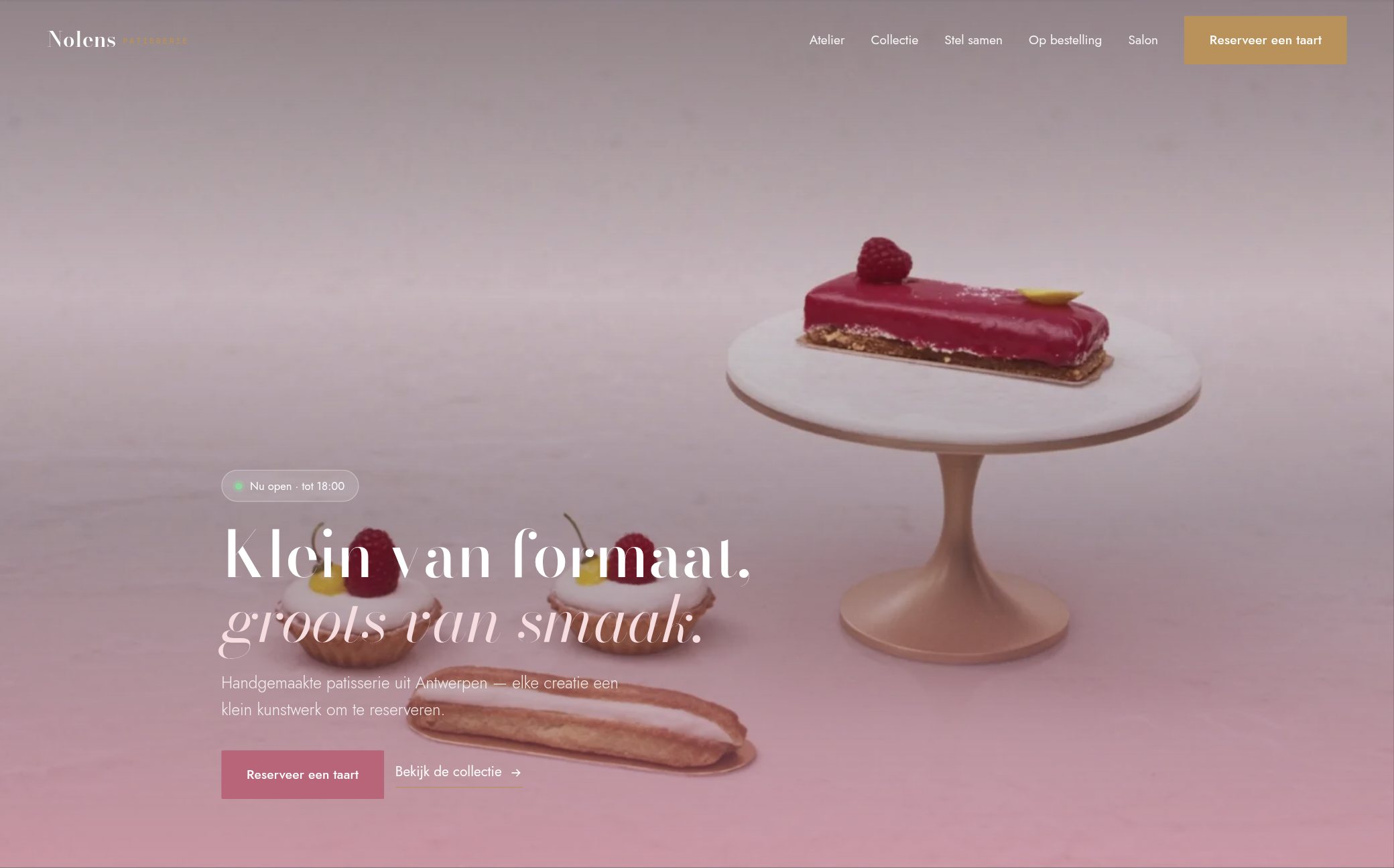 Voorbeeldwebsite voor een bakker — Patisserie Nolens